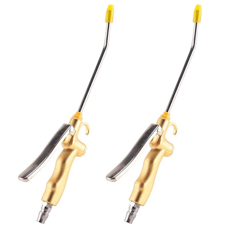 2X High Volume Industrial With Rubber Guard Flow Nozzle, Pneumatic Dust Cleaning Tool For Compressor Accessories