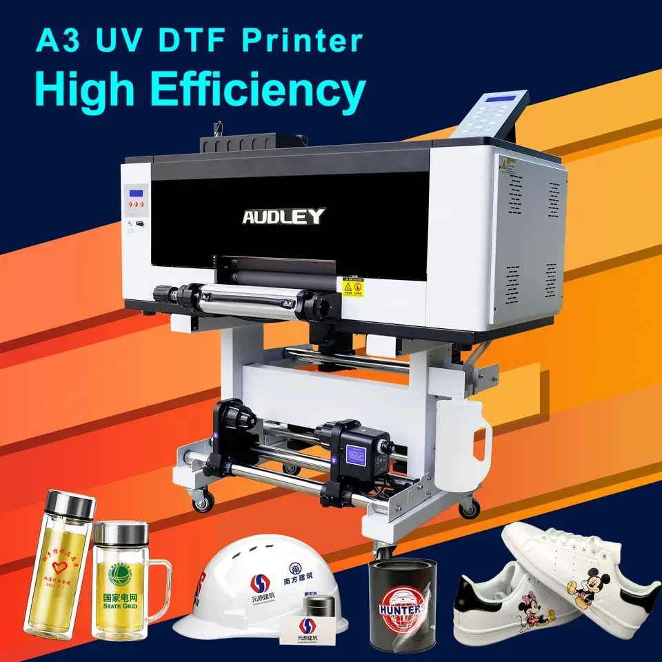 Small A3 UV printer all in one 30cm digital UV DTF printer film sticker transfer logo printer