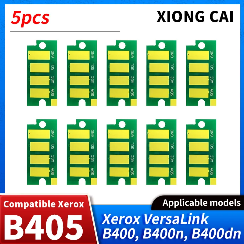 5PCS 65K 101R00554 Drum 106R03581 106R03582 106R03583 106R03584 106R03585 Toner Cartridge Chip For Xerox VersaLink B400 B405