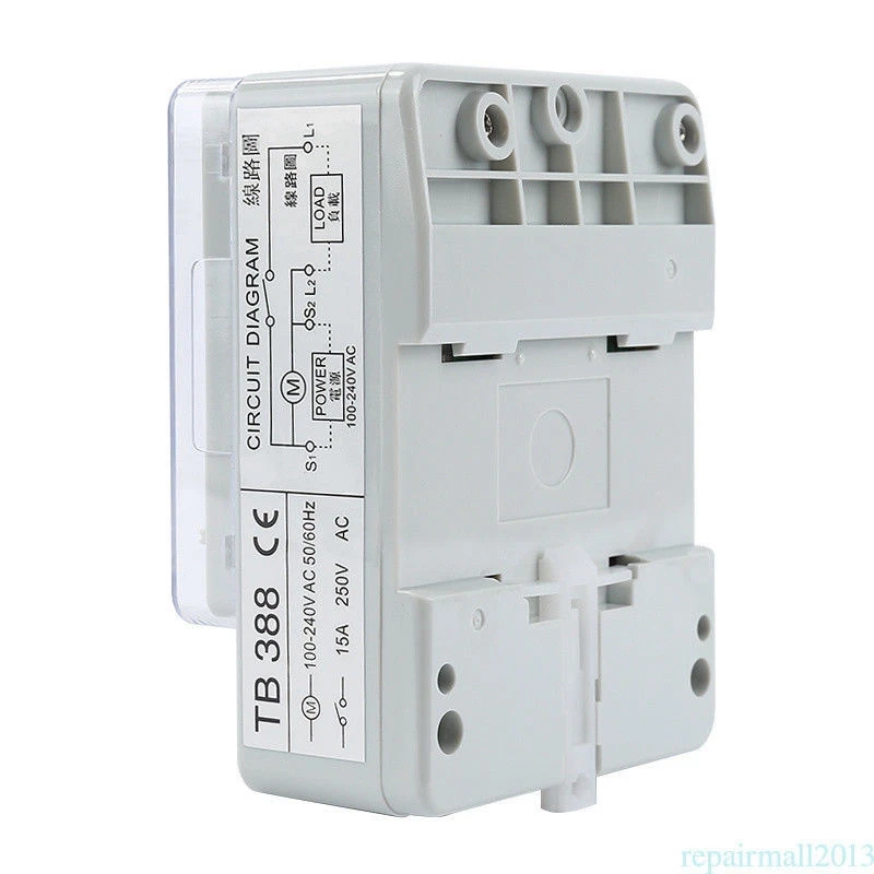 2X New TB-388 Rectangle 15 Minutes / 96 Times Switch Timer Without Battery