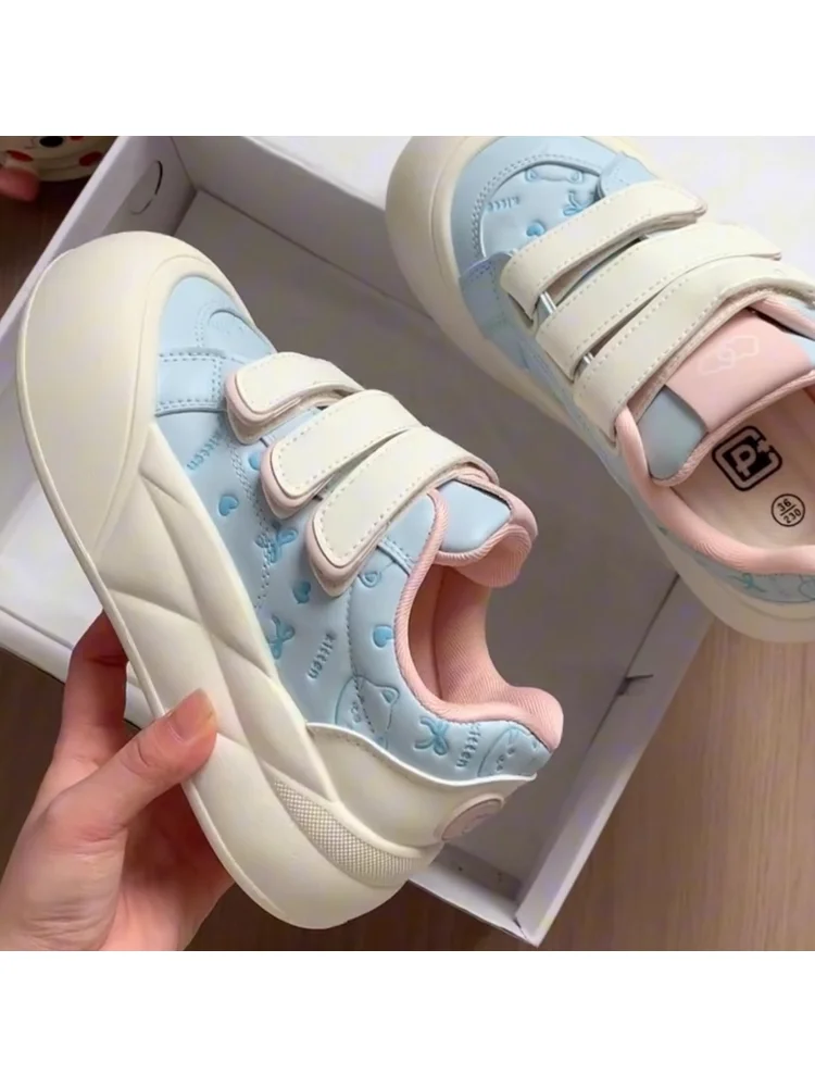 

Новые повседневные туфли Sweet Girl Bread Shoes в стиле Лолита, осень 2025, на толстой подошве, белые, для студентов