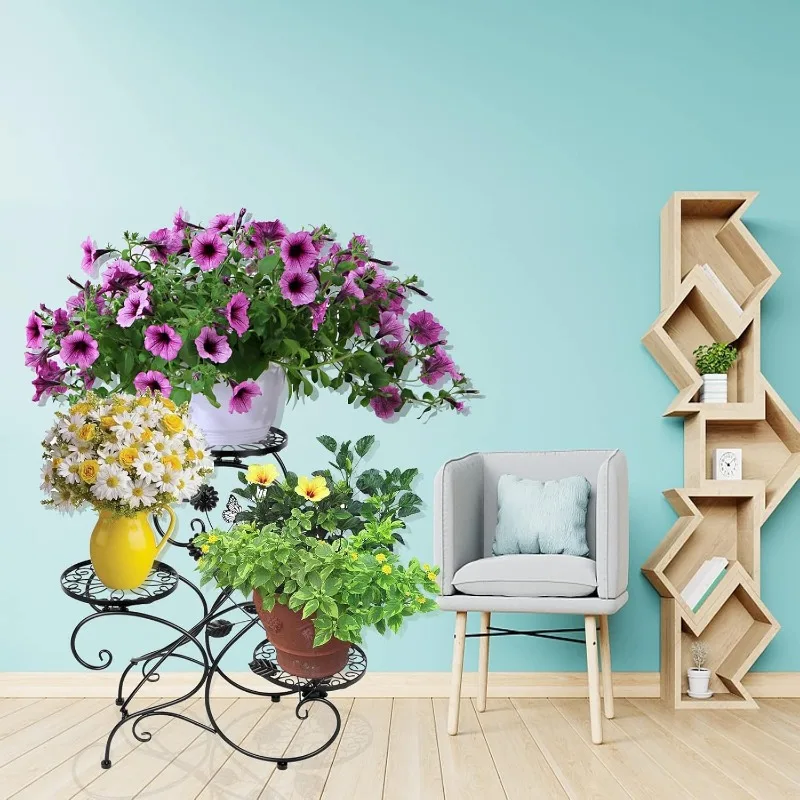 3 Tier Tall Plant Stand Outdoor Flower Stand Flower Pot Holder Display for Patio Garden Corner Balcony Living Room