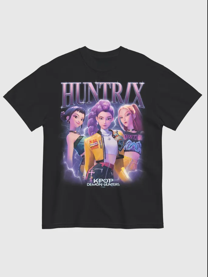 

K-Pop Demon Hunters Printed Fashion Versatile Casual Cotton Men's T-Shirt Comfortable Street Loose Unisex Summer T-Shirt