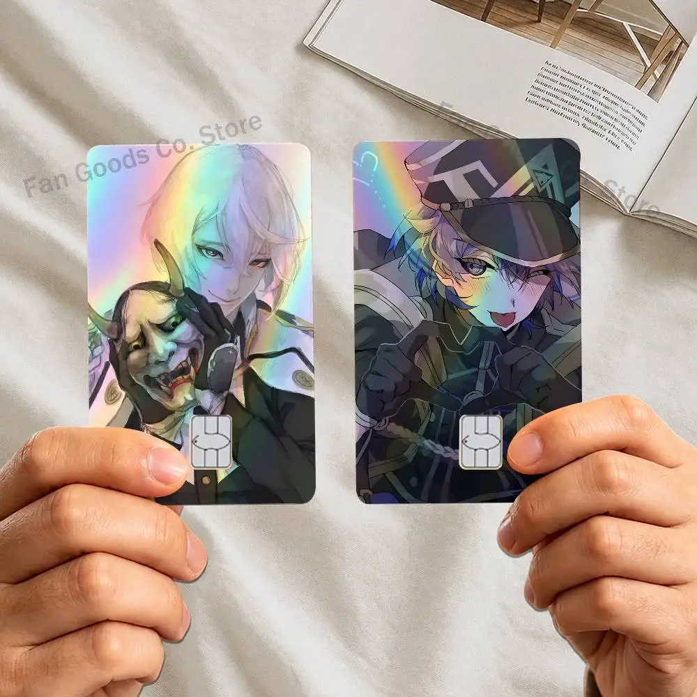 

T-Touken Anime R-Ranbu Laser-like texture Card Stickers Credit Visa Debit Bank Charge Card Bus Metro Waterproof Sticker Decal