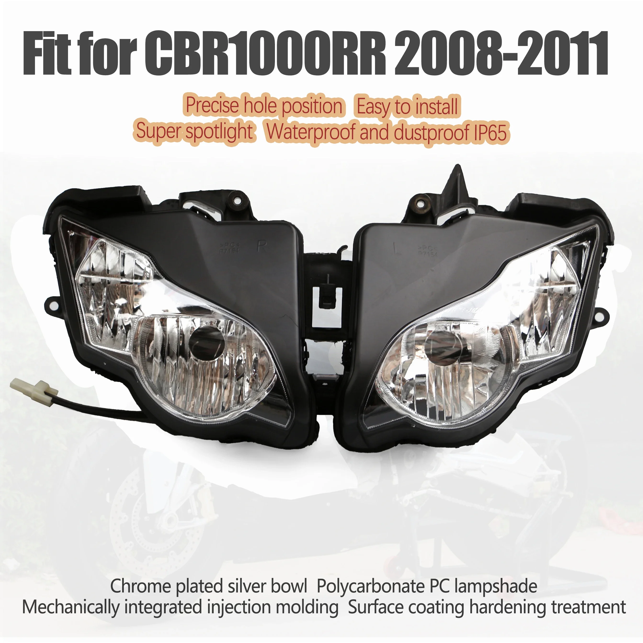 

Fit for Honda 2008 - 2011 CBR1000RR Motorcycle Headlight Head Light Lamp Headlamp Assembly CBR 1000 RR 2009 2010 CBR1000 RR