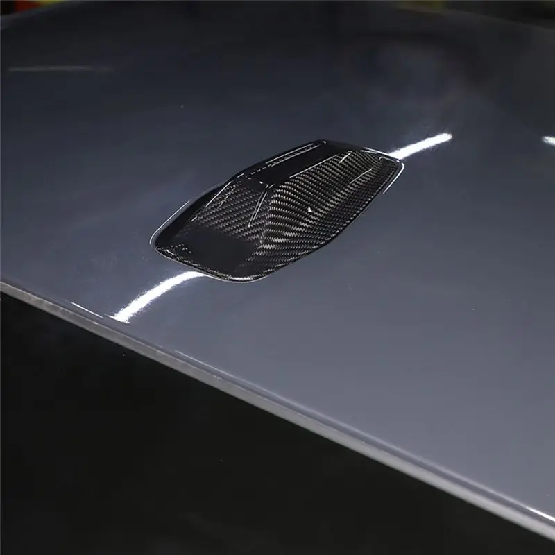 A65P-Car Roof Shark Fin Antenna Cover Trim Sticker Dry Carbon Fiber For BMW 4 Series G26 2021-2023 4-Door Accessories