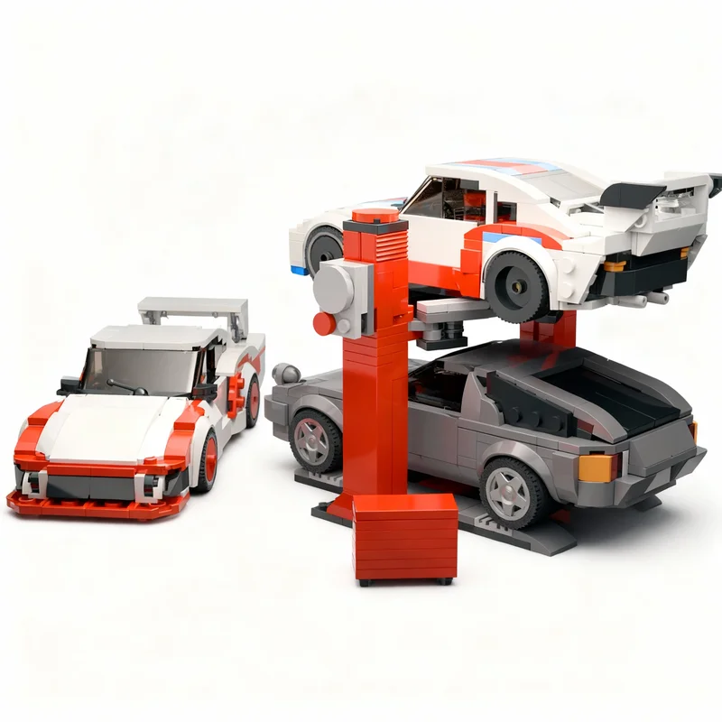 1021pcs MOC City Champions Porschesd Classics Bundle Model Building Blocks Education Birthday Brick Creative 3D Idea Display