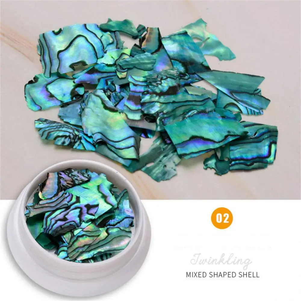 Irregular Natural Abalone Shell Pieces Nail Art Deco Parts Shellfish Fragments Decoration Flashing Nail Manicure Gravel Flakes