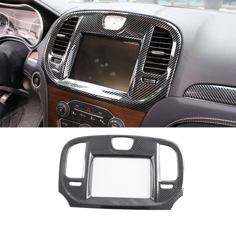 

LHD For Chrysler 300c 2015-2021 ABS Carbon Fiber Center Air Conditioning AC Cover Trim Navigation Molding Decoration Box Cover