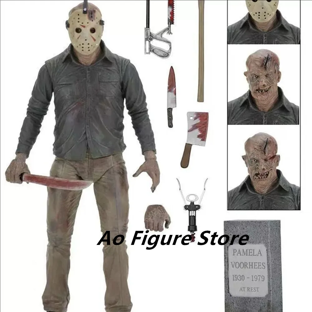 

NECA Classic Horror Movie Action Figure - Friday the 13th Jason Voorhees PVC Model Doll Toy B-Style Killer Gift