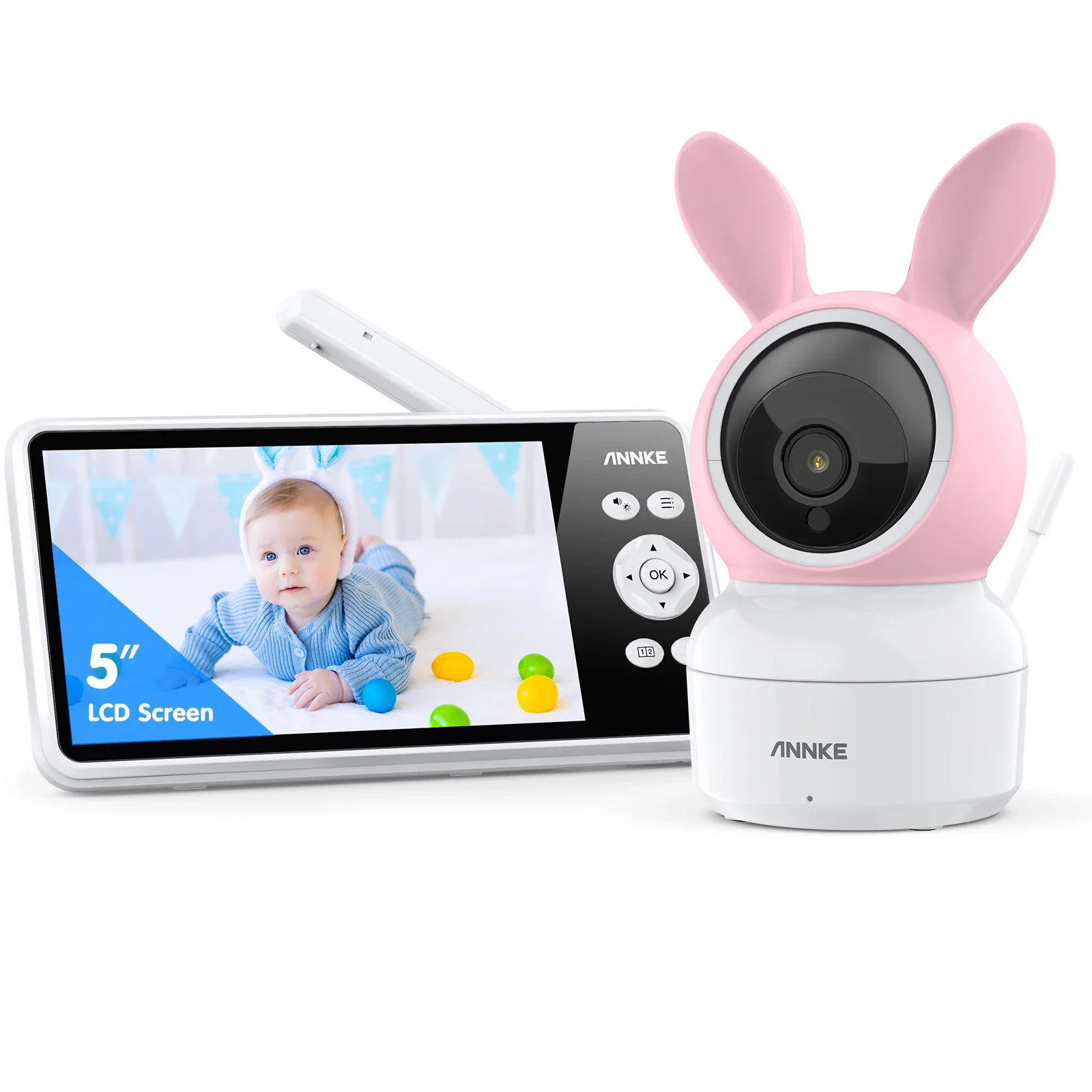 1080P WiFi Baby Monitor with Battery Temperature Detection & Night Vision & Two-Way Audio Wireless Baby Monitor Camera