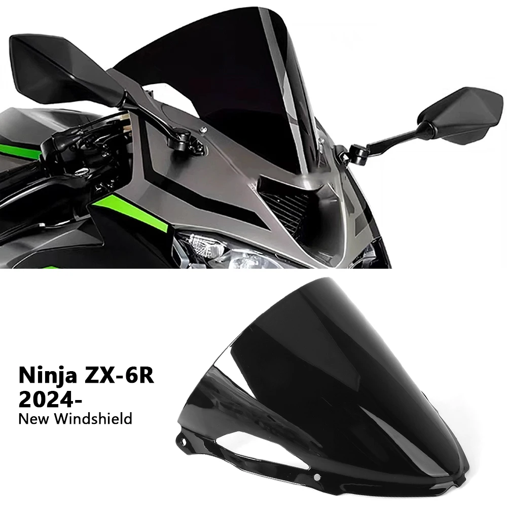 

NINJA ZX-6R Windscreens For Kawasaki Ninja ZX6R ZX 6R 2024 2025 Motorcycle Accessories Windshield Wind Deflectors Viser Visor