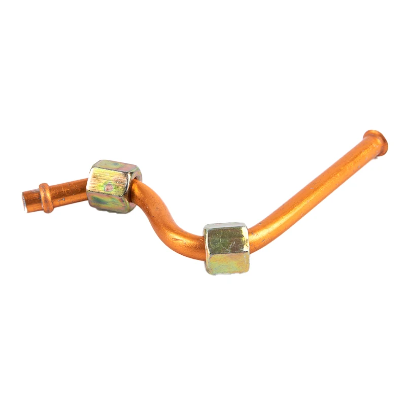 Reemplazo del tubo de escape del compresor de aire de aluminio con rosca de 9 mm, tono plateado