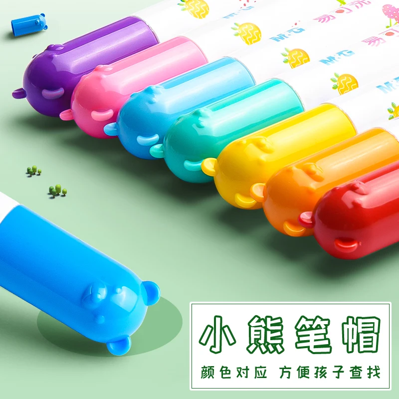 M&G 수채색연필, 테이퍼형 대형 팁, 청소가 용이함, 어린이 그림용 12/24/36 색상