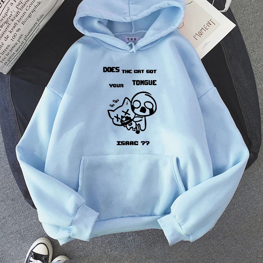 The Binding of Isaac Women Hoodies Spring Original Print Japanese Anime Cartoon Secondary Long-sleeve Couples Sweatshirts Casual