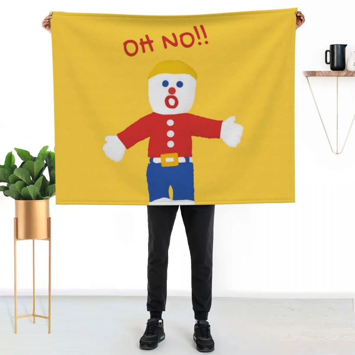 Oh no!!! mr. bill Throw Blanket Portable Lightweight Blanket for Travel Camping