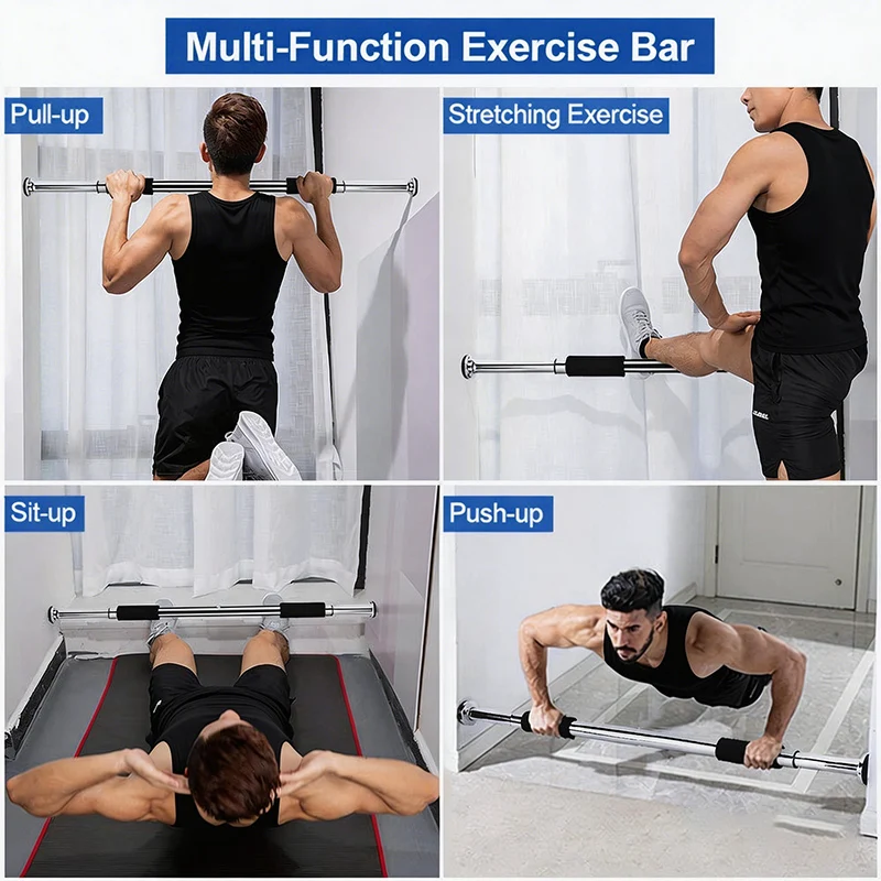 Door Horizontal Bar Home Indoor Wall Punch-Free Pull-Up Rack Door Frame Pull-Up Device Home Single and Parallel Bars image 6