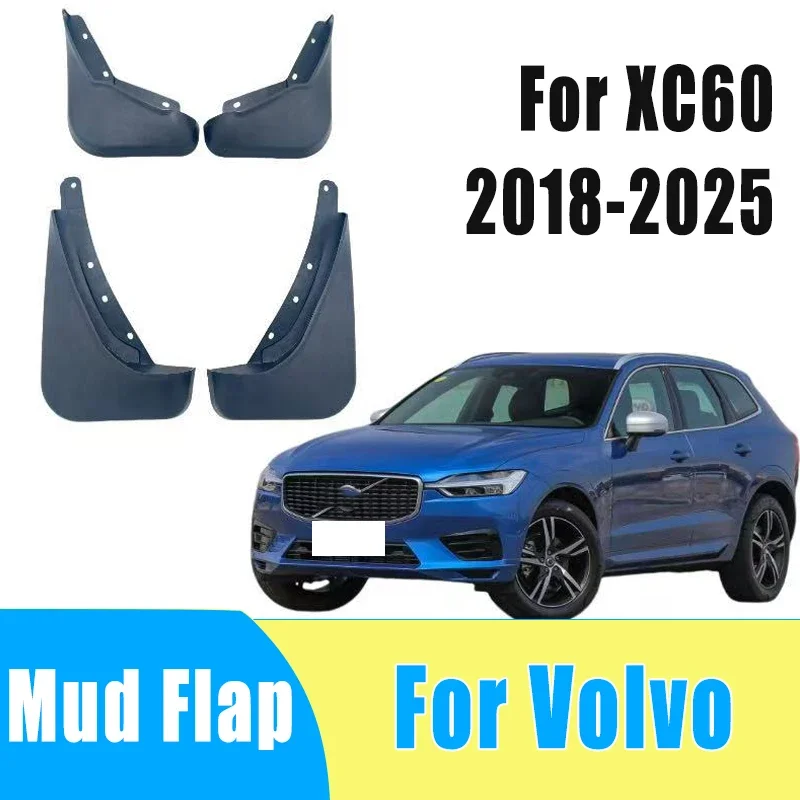

4pcs Auto Tire Mudguard Waterproof Prevent Mud Splashing Car Mud Flap Fender Trim Accessories For Volvo XC60 2018-2025 2024 2023