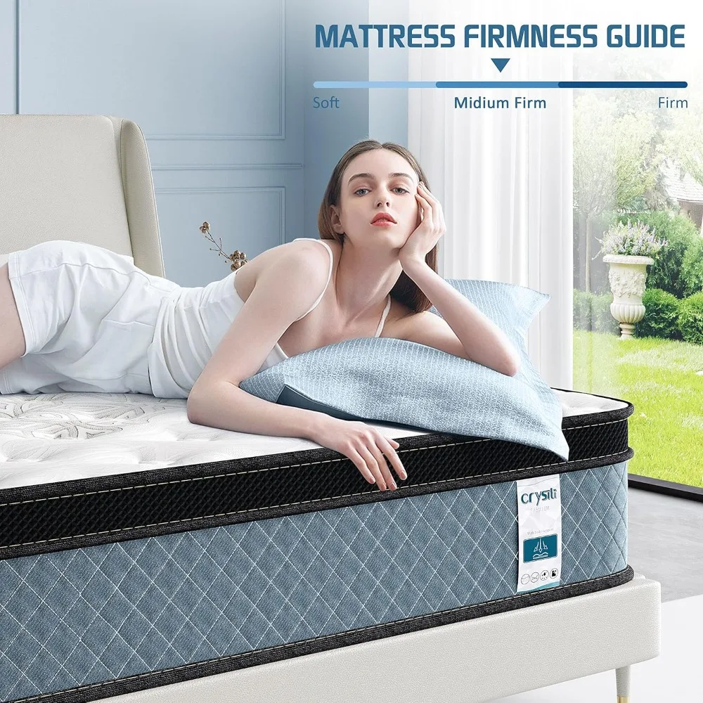 Full Mattresses 12 inch Memory Foam Mattress Full Size Hybrid Mattress Medium Firm Full Bed Mattress in a Box with CertiPUR-US