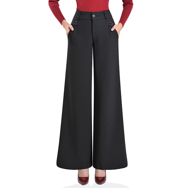 

New Women'S Autumn Winter Korean High Waisted Straight Leg Casual Trousers Mothers Fashion Versatile Loose Wide Leg Dance Pants