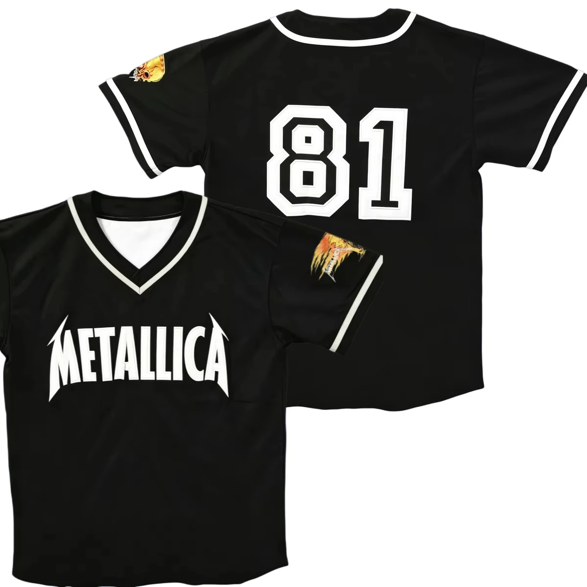Metallica 1981 Baseball T-shirt Rock Band Family Style Breathable Quick Drying Men Women and Children Family