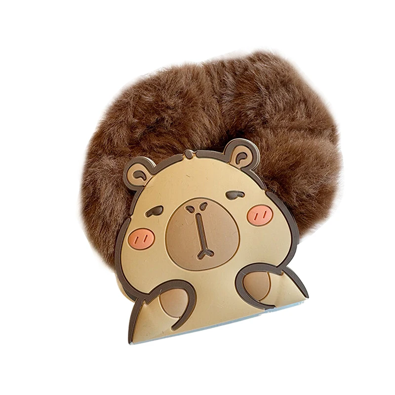 Cartoon Cute Capybara Plush Hair Rin Kawaii Animal Elastic Rubber Bands Large Intestine Hair Rope For Women Hair Accessories image 6
