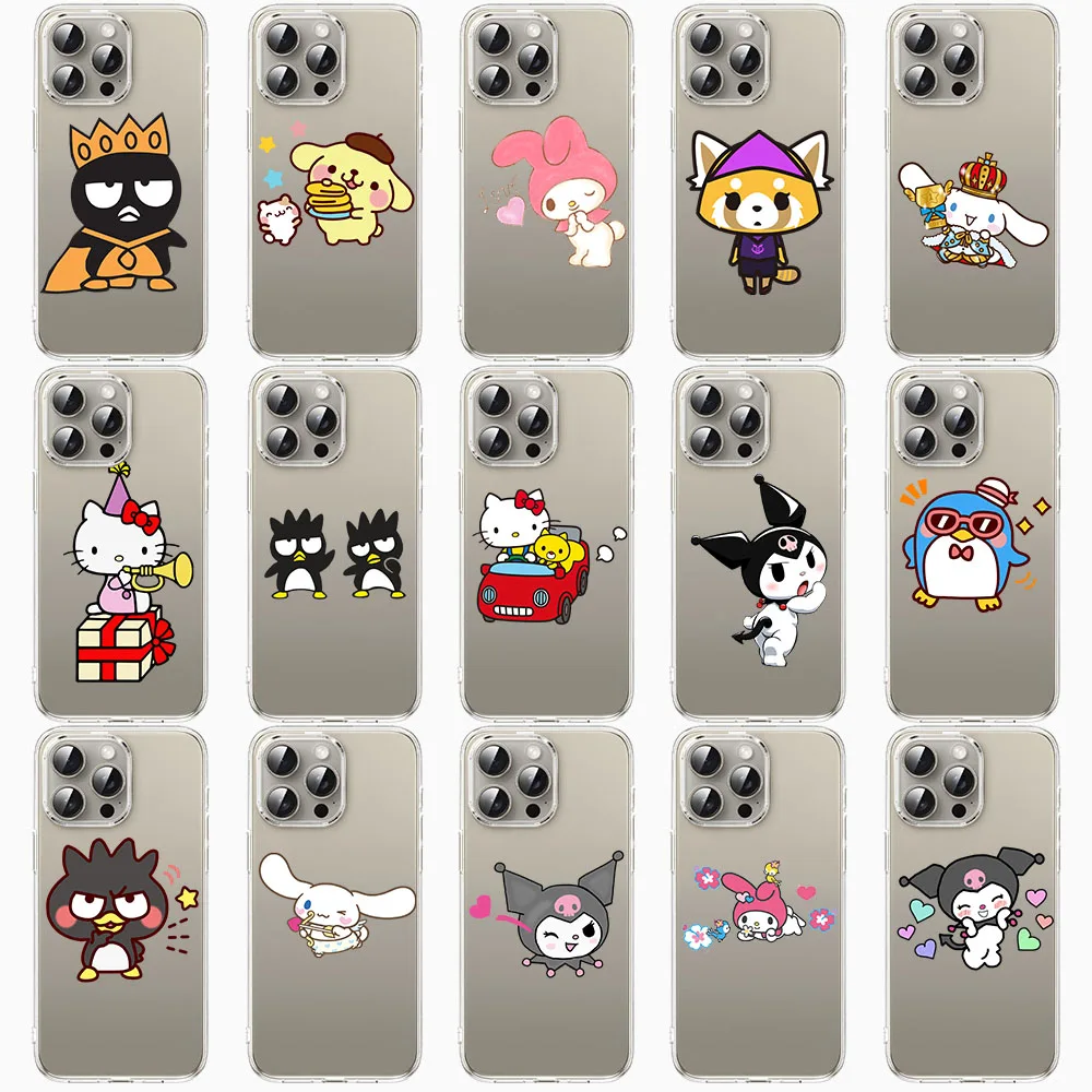 Y-24 Sanrio family Transparent Case for Moto G8 G9 Play Plus Power One 5G ACE Action Fusion Plus Hyper Macro Zoom Vision