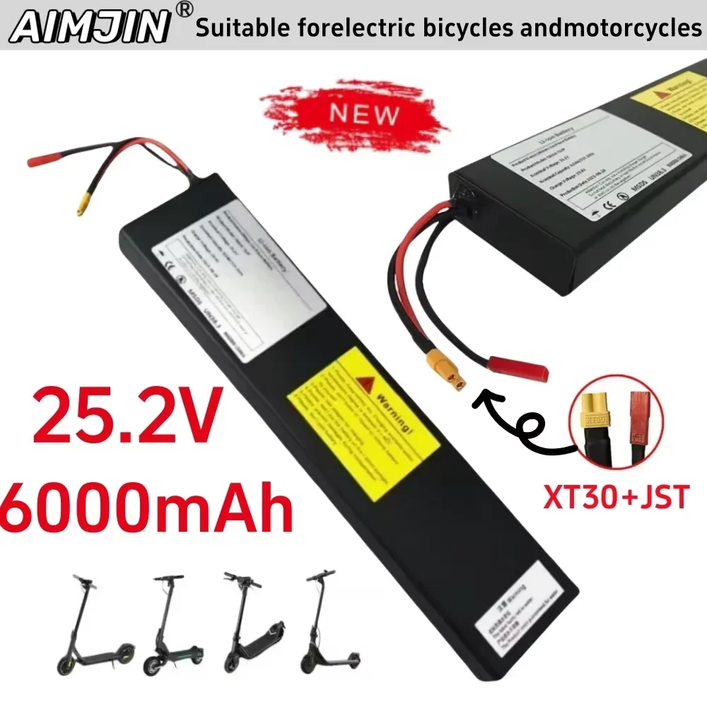 

25.2V 6.0Ah For 29.4V Electric Scooter 7S2P 18650 Li-ion Rechargeable Battery Pack