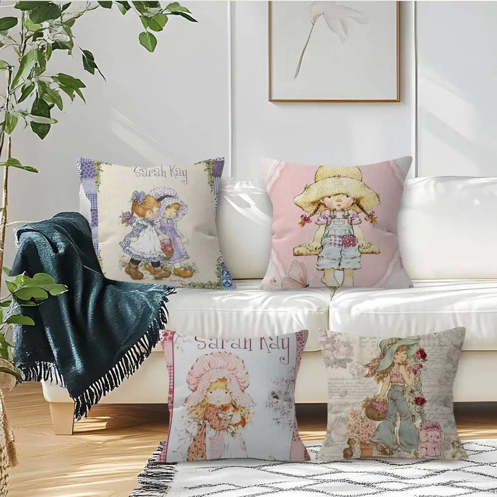 Art S-Sarah K-Kay P-Pillow   Personalized Pillow Cover Kids Bedroom Wild Party Decor Pillowcase kid Birthday shower Gift