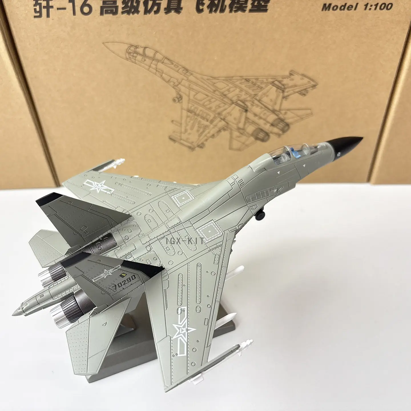 1/100 China J-20 16 Fighter J16 Aircraft Carrier Carrier-based Aircraft Simulation Alloy Static Model