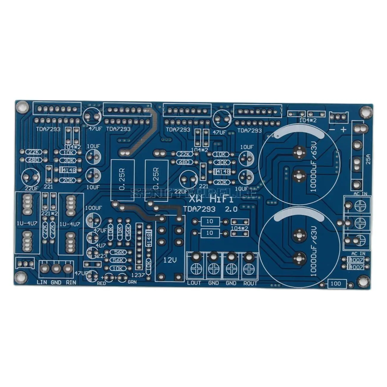 Diy tda7293パワーアンプボードPCB並列hifi 2.0チャンネル170w * 2