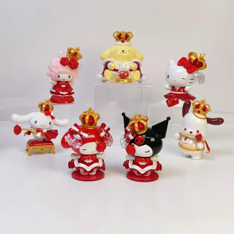 

Toptoy Sanrio Family Rose Night Series Gorgeous Retro Blind Box Toys Anime Kuromi Hello Kitty Pochacco Blind Box Ornaments Gifts