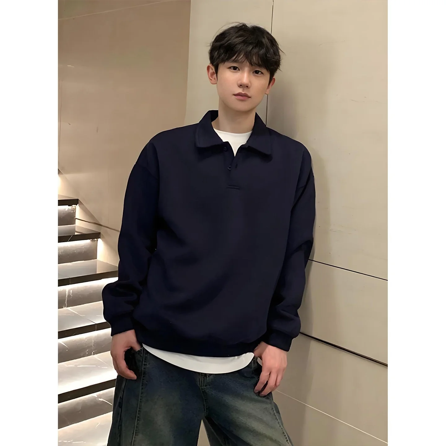 

Мужские худи без капюшона с вышивкой, светящиеся, с эффектом молнии, в стиле Digital Techwear Cyberpunk, футуристические, новинка, крутые, свободного кроя