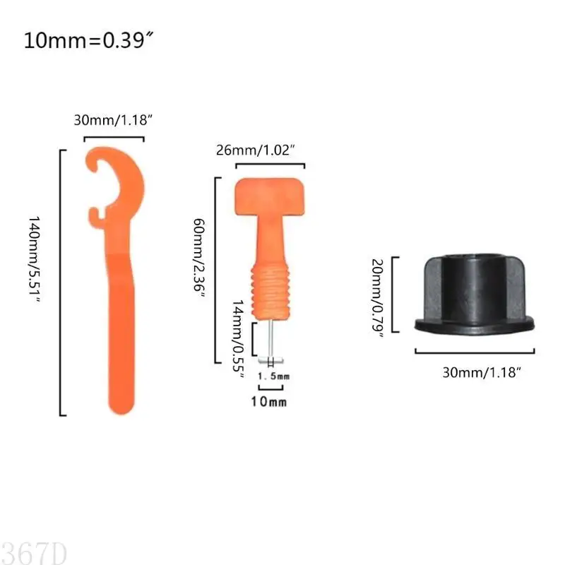 AP28 Tile Leveling System Tile Leveler Spacers Replaceable Steel Pins Ceramic Tile Installation Tool with Wrenches