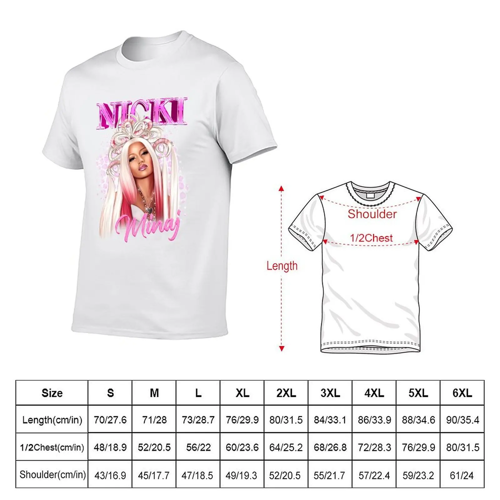 Nicki Minaj Queen of Rap T-Shirt t shirts for man cotton t shirt men 100% cotton luxury brand T-Shirt