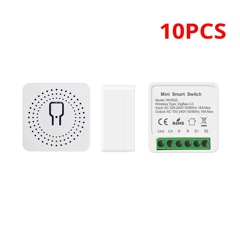 

Набор модулей умных переключателей A43M из 10 двухсторонних переключателей управления 16A Wi-Fi для Alexa Google Home