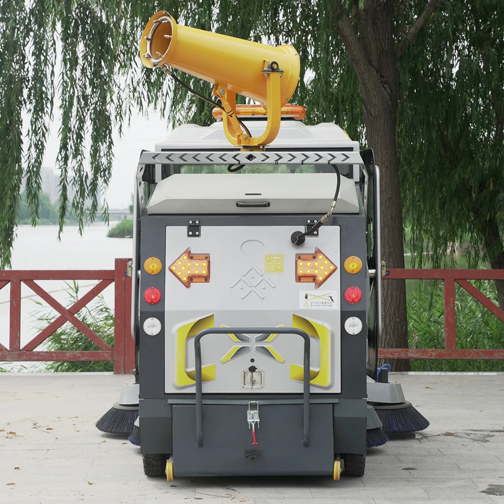 Full Closed Electric Big Street Sweeper Car Four-wheel Sweeper Commercial Ride On Road Floor Sweeper