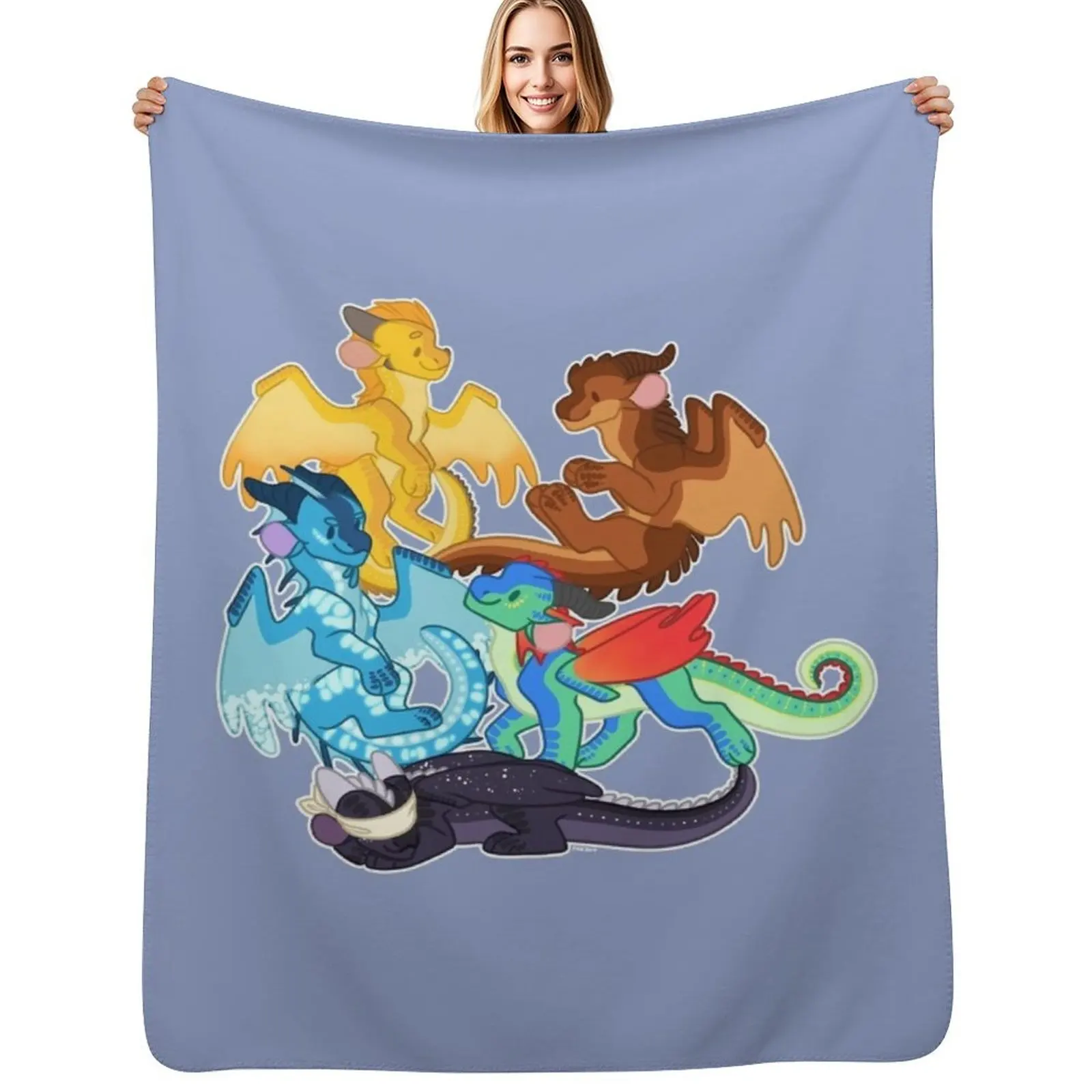 

Dragonets of Destiny - WOF Wings of Fire Throw Blanket Summer Beddings Thins Bed linens Plaid on the sofa Blankets