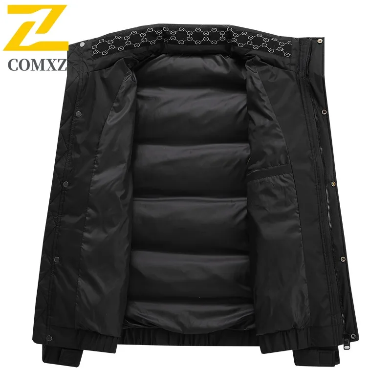 COMXZ Premium Neutral Puffer Jacket Korean Style Fashion Thickened Coat Outdoor Camping Windproof Lightweight Puffer Coat 2025