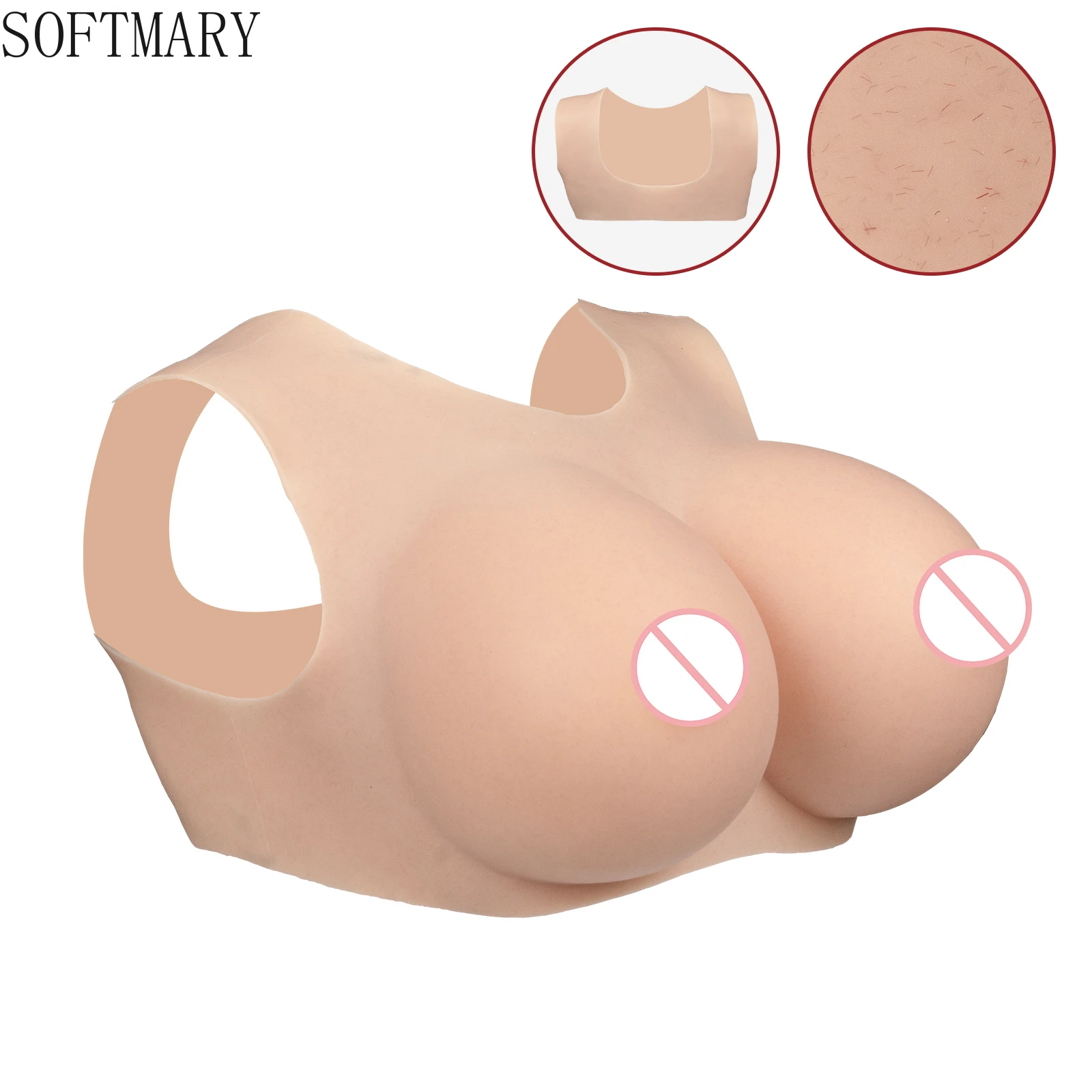 

SOFTMARY C. D, F, G Cup Realistic Silicone Fake Chest Water Droplet Shaped Cross Dressing Queen Cross Dressing Sexy Role-playing