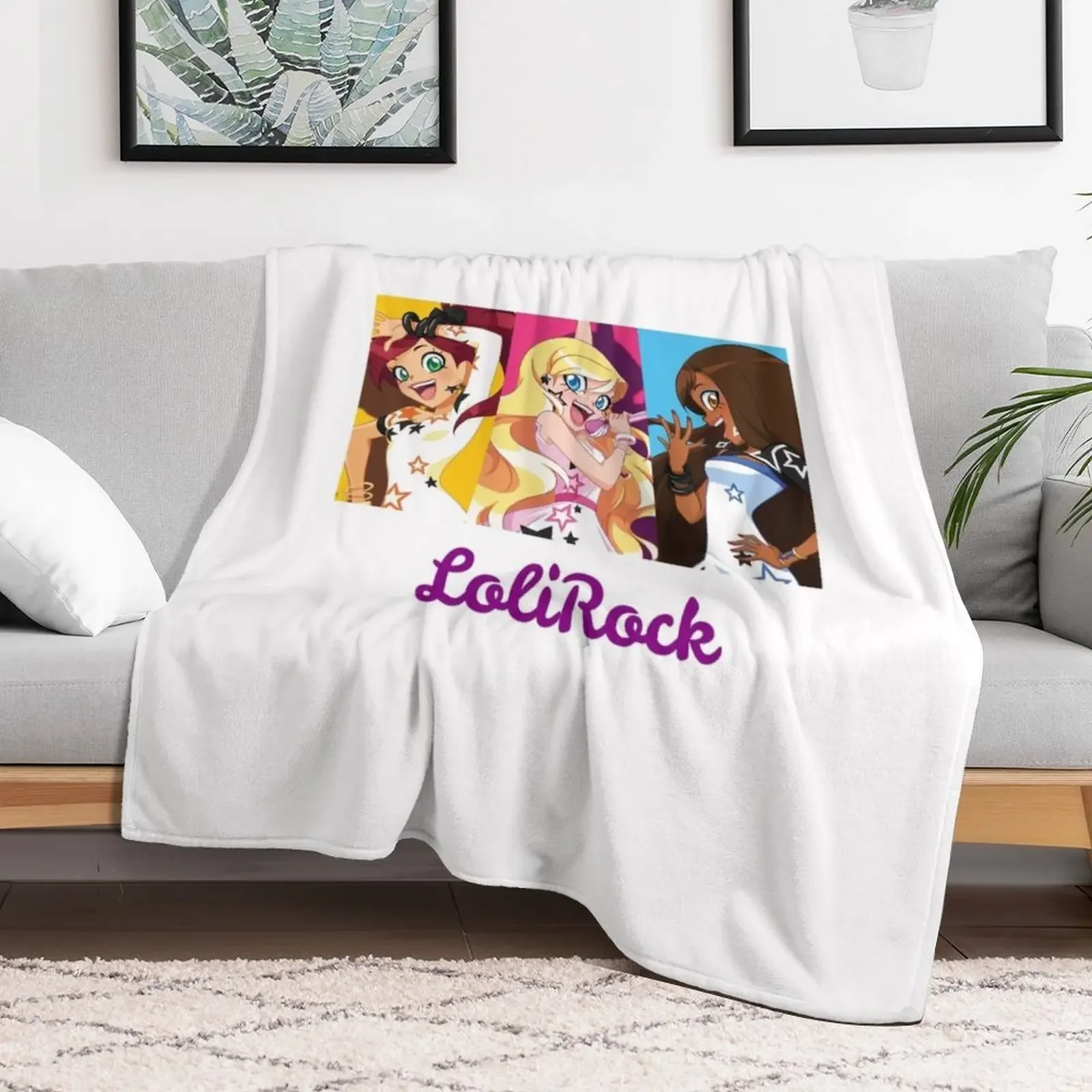 LoliRock Throw Blanket Cozy Microfiber Throw Blanket for Home Bedroom