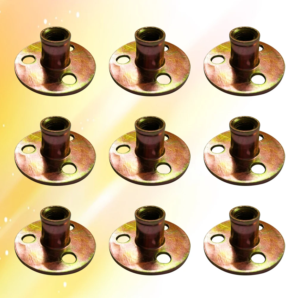 

10pcs 3 Screw Holes Rivet Nuts M8 Round Base Tee Nut For Furniture Construction Hardware Fasteners Rivet Nut M8 Pull