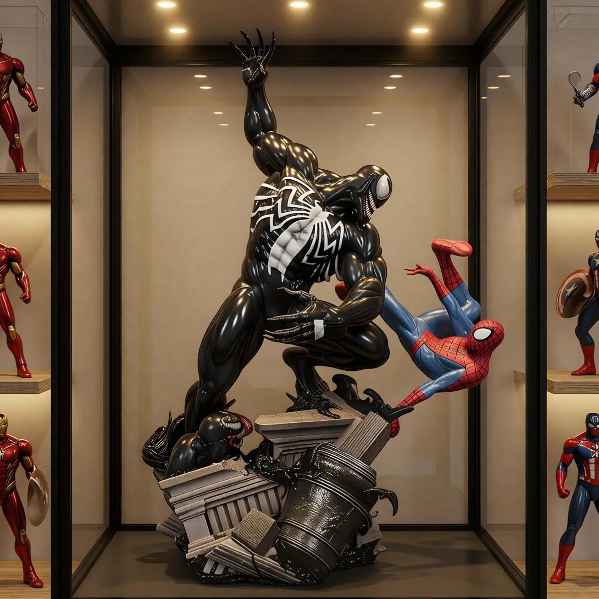 

Private Custom Comic Version Venom Vs. Spider Man Scene Gk Resin Statue Model Handmade Desktop Ornament Doll Birthday Gift