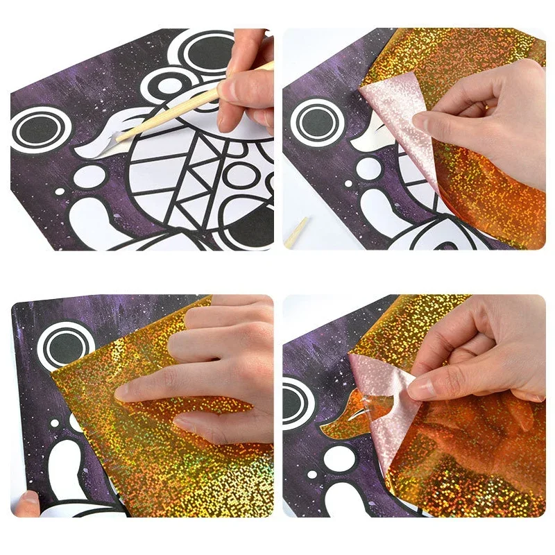 Neue DIY Cartoon Magische Transfer Malerei Handwerk für Kinder Kunst Spielzeug Kinder Kreative Pädagogische Lernen Zeichnung Spielzeug