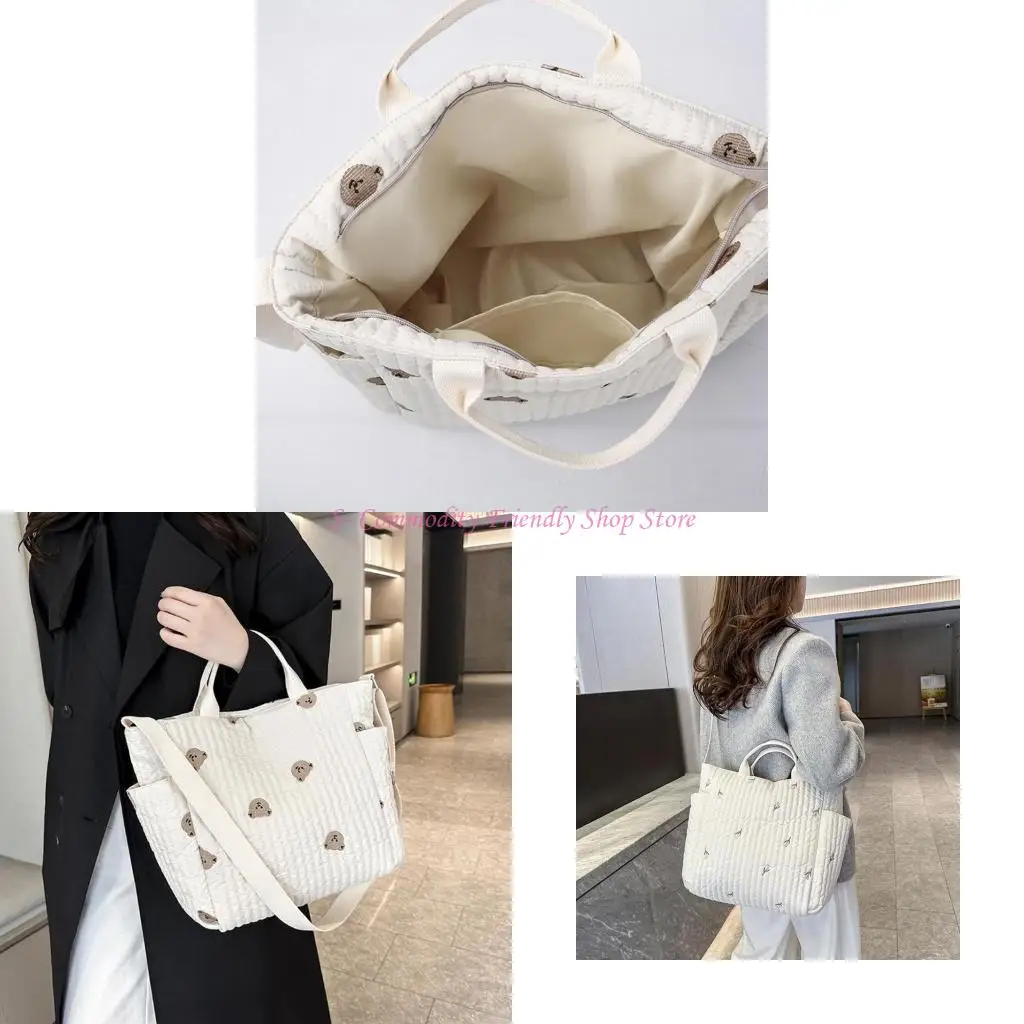 85AE Functional Diaper Bag Handbag for Busy Mom Lightweight and Wear Resistant Case