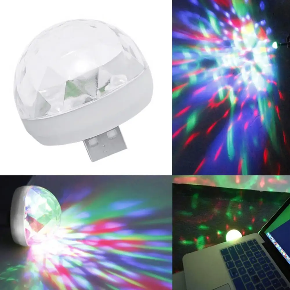 Colorful Sound Activated Magic Ball Rhythm Sensing Beat Sync Multicolor Kaleidoscope Disco Party KTV Stage Effect Light
