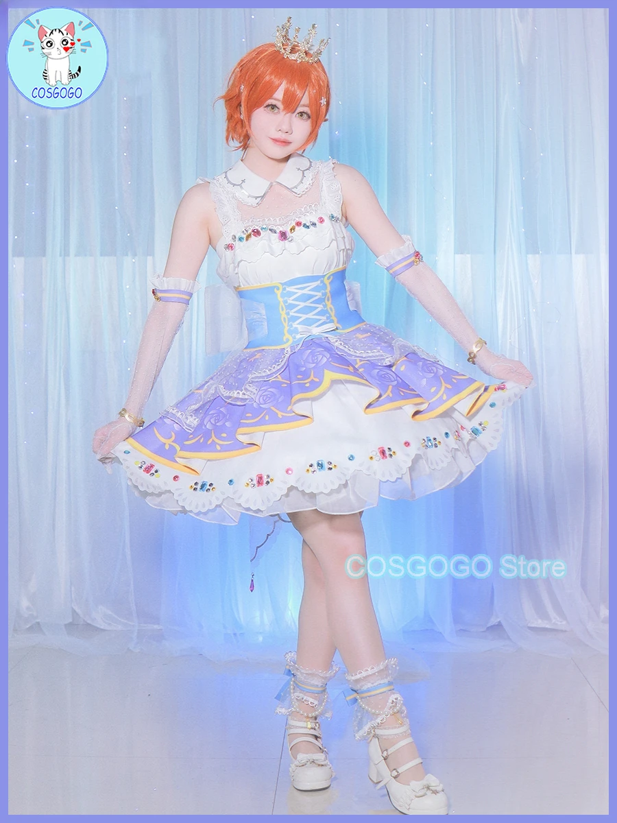 COSGOGO Love Live! Royal Princess Arc Ver Hoshizora Rin Women Dress Cosplay Costume Cos Game Anime Uniform Hallowen Play Role