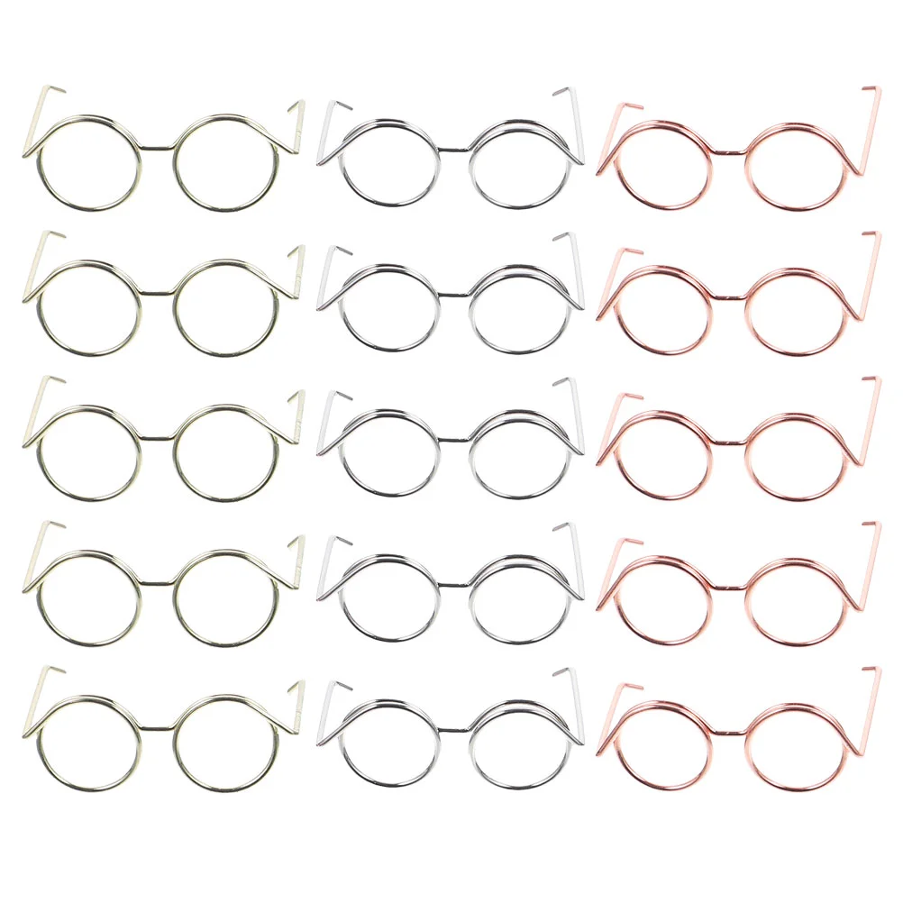 

15 Pcs Dolls for Girls Glasses Eyeglasses Sunglasses Frame Dress up Toys Accessories Props Clothing Baby