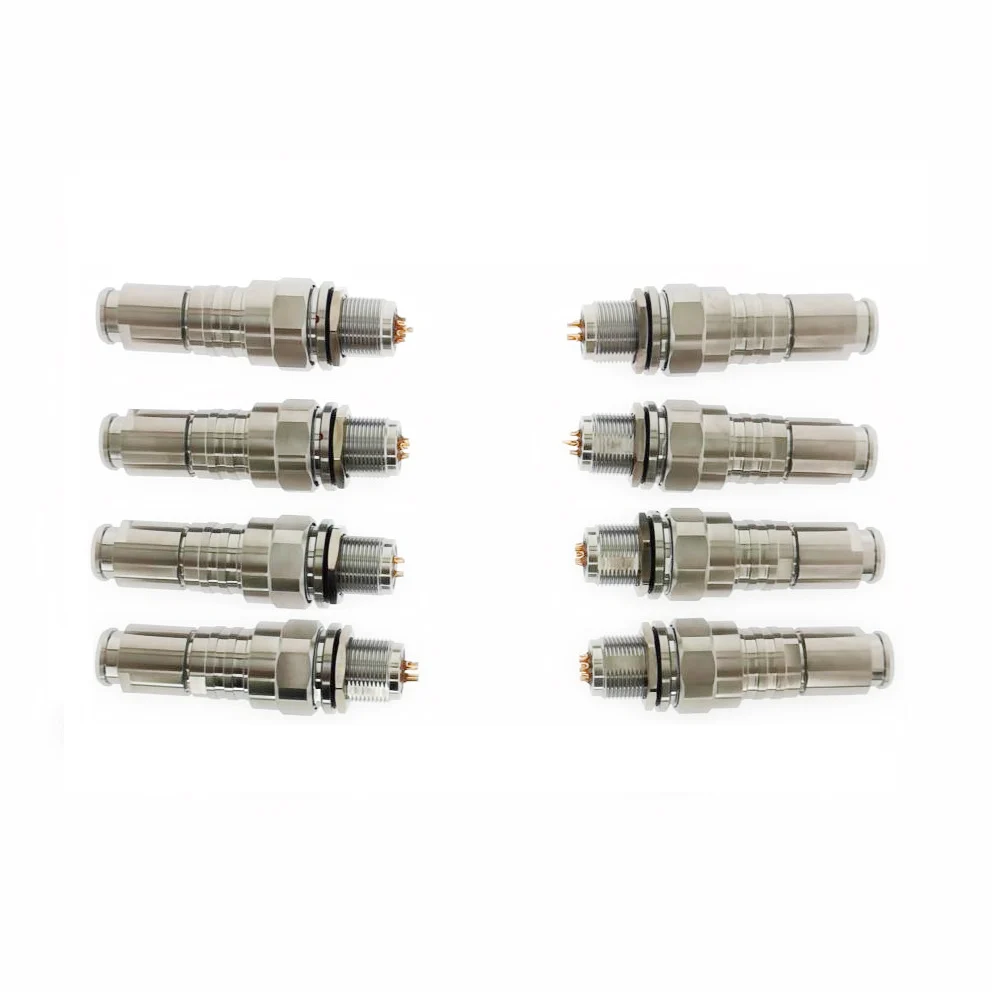 Model PLUG-J08 (2~ 10) 2-8 Core Waterproof 200m Depth 316 Stainless Steel Underwater Connector