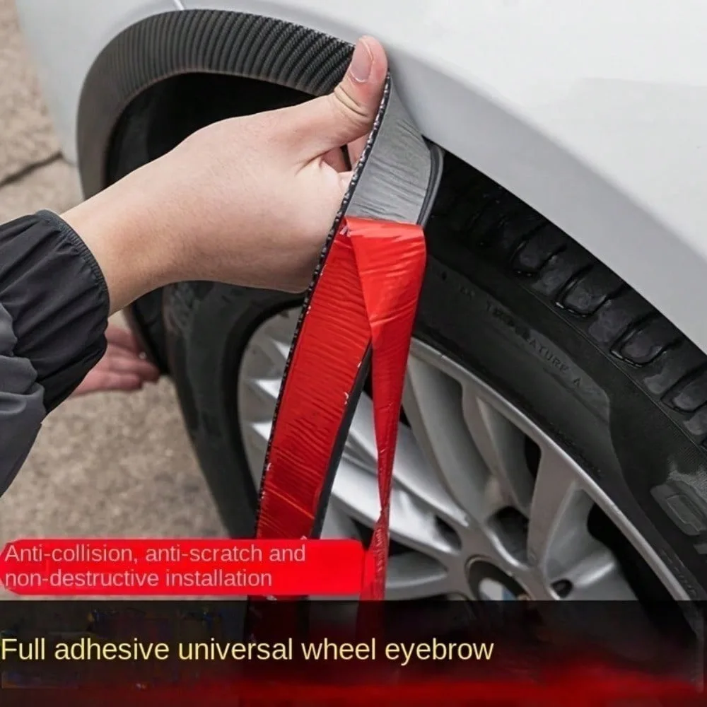 Two 59 Inch Thick Self-Adhesive Wheel Guards, Heavy-Duty Plastic Wheel Arch Protective Covers, Suitable For All Vehicles, Scratch And Collision Resistant, Easy To Install Without Drilling Holes